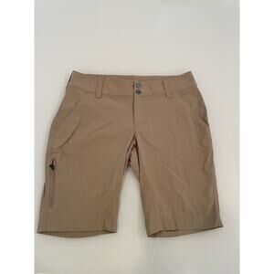 Columbia Women’s Beige Hiking Shorts Size 4 Slim Fit Zip Pockets